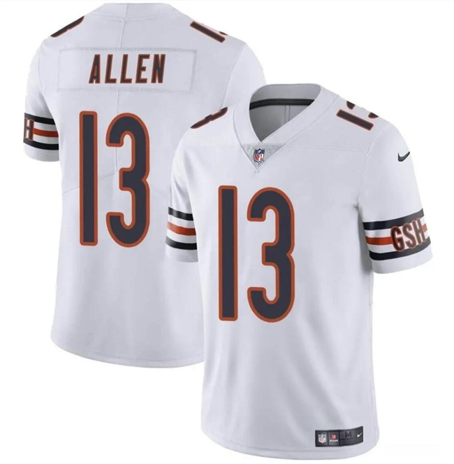 Men's Chicago Bears #13 Keenan Allen White Vapor Football Stitched Jersey